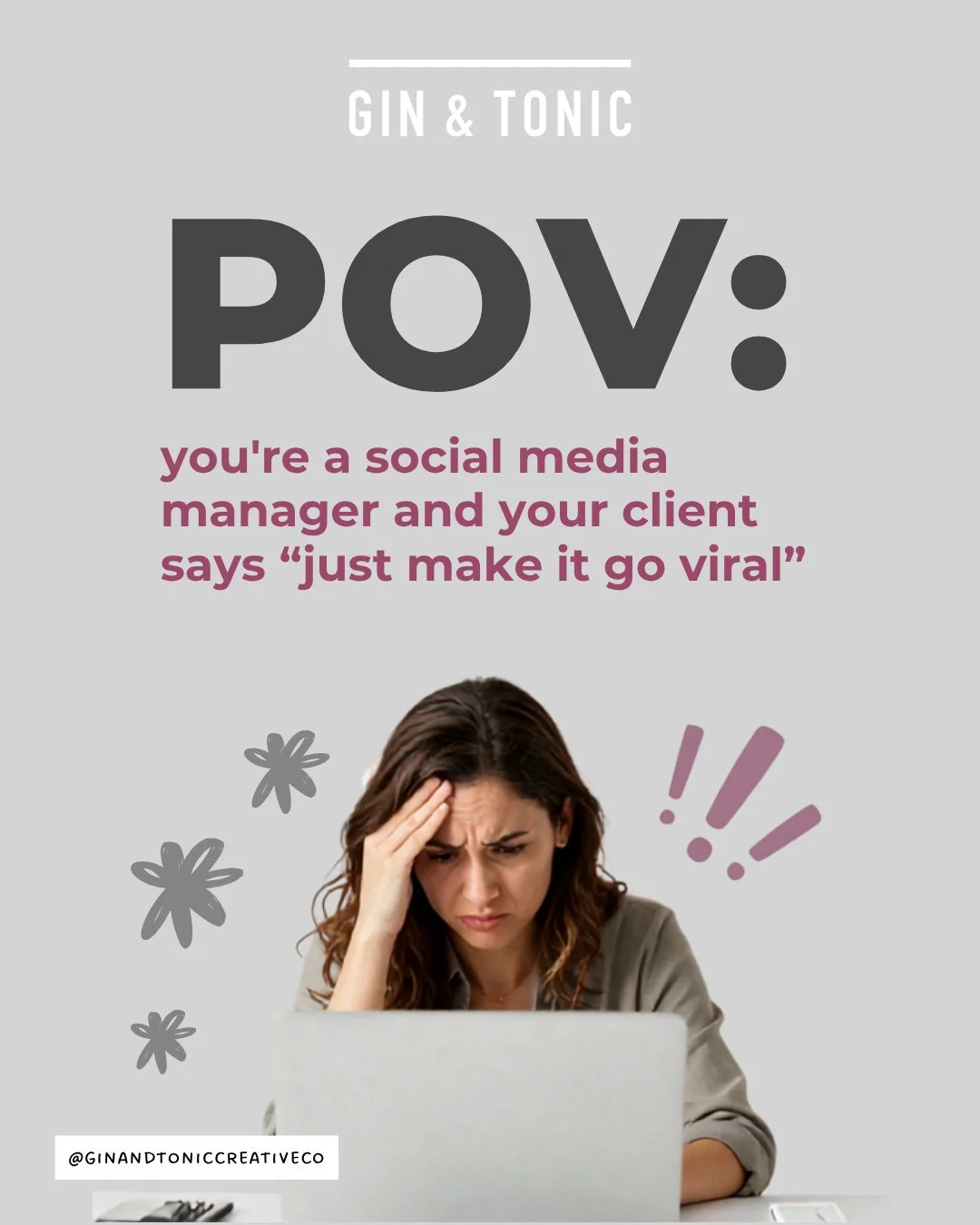 I don't know a single social media manager who hasn't heard some version of this.⁠
⁠
"Can we just make it go viral?"⁠
⁠
And honestly, I get it.⁠
⁠
When you're a business owner, you're looking at social media and thinking about visibility, g