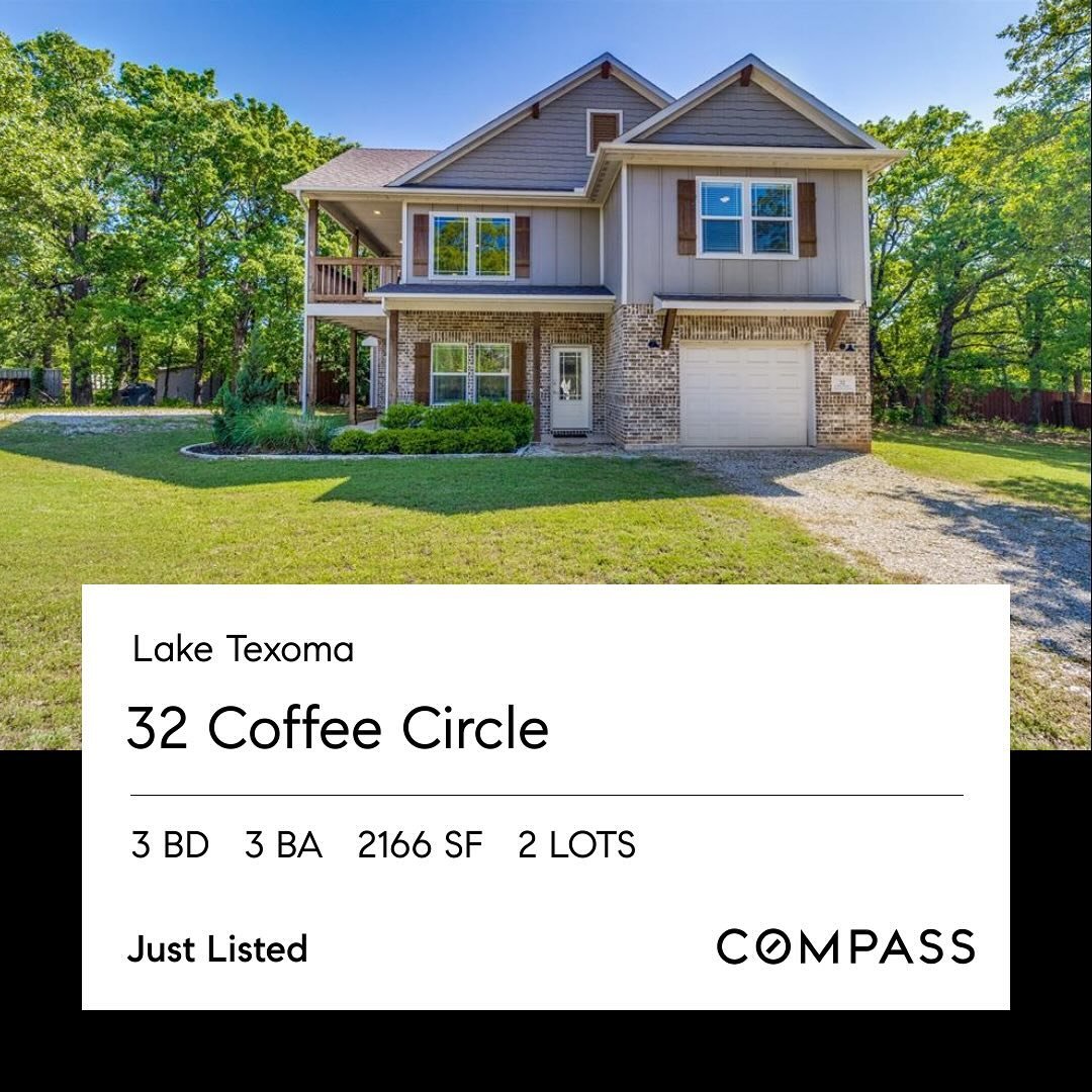 Lake living in style! 🎣 Nestled on two lots just steps from the shores of Lake Texoma, this open concept plan seamlessly connects the living, dining, and kitchen. The primary bedroom has en-suite bath with double vanities and a generous closet. Upst