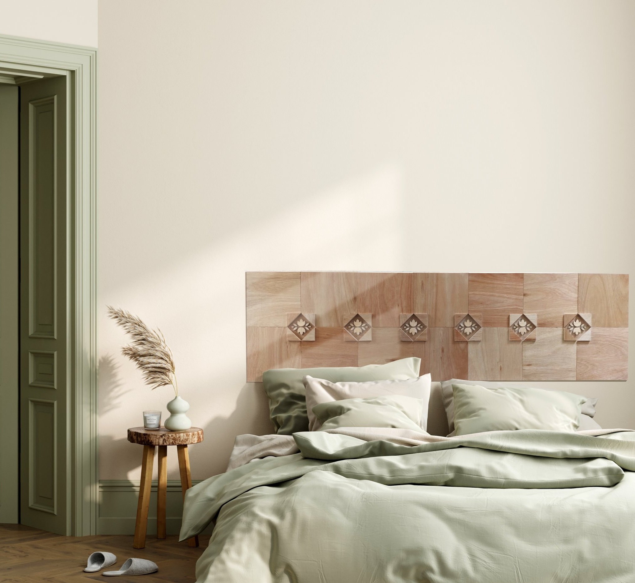 isabel headboard plywood floral design joelenes studio