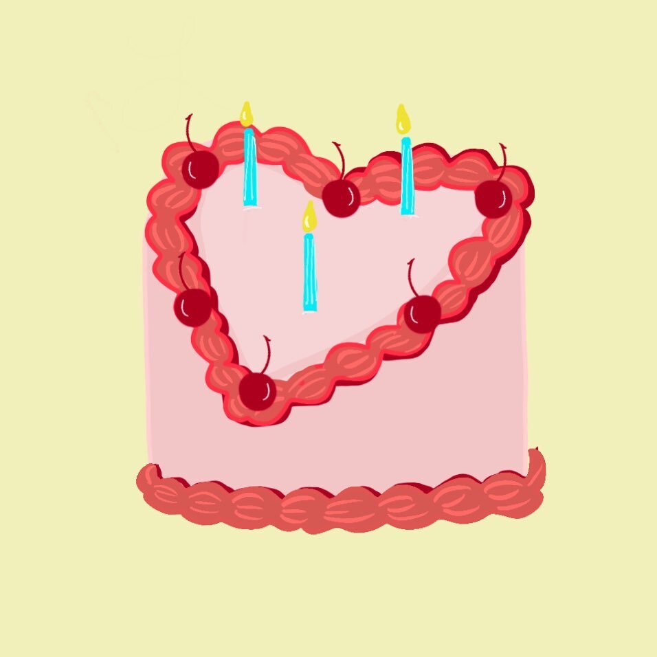 Cherry Bomb 🎂 I&rsquo;m a little rusty with procreate but I&rsquo;m trying to get back into illustrating with a pen!