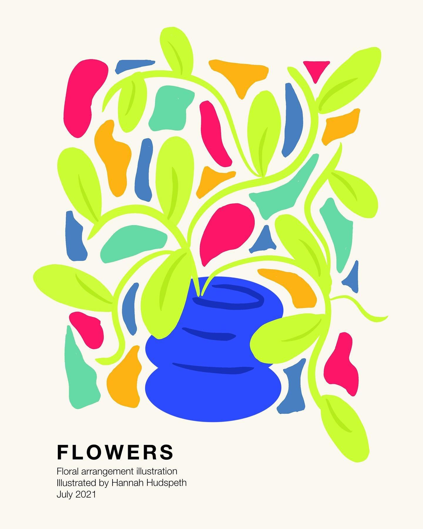 I have been on vacation for a couple weeks and I&rsquo;m just now getting back into the swing of illustrating new projects! This flowers poster is a new 11x14 up on my website! 
I&rsquo;m thinking of doing a poster series related to this design. What