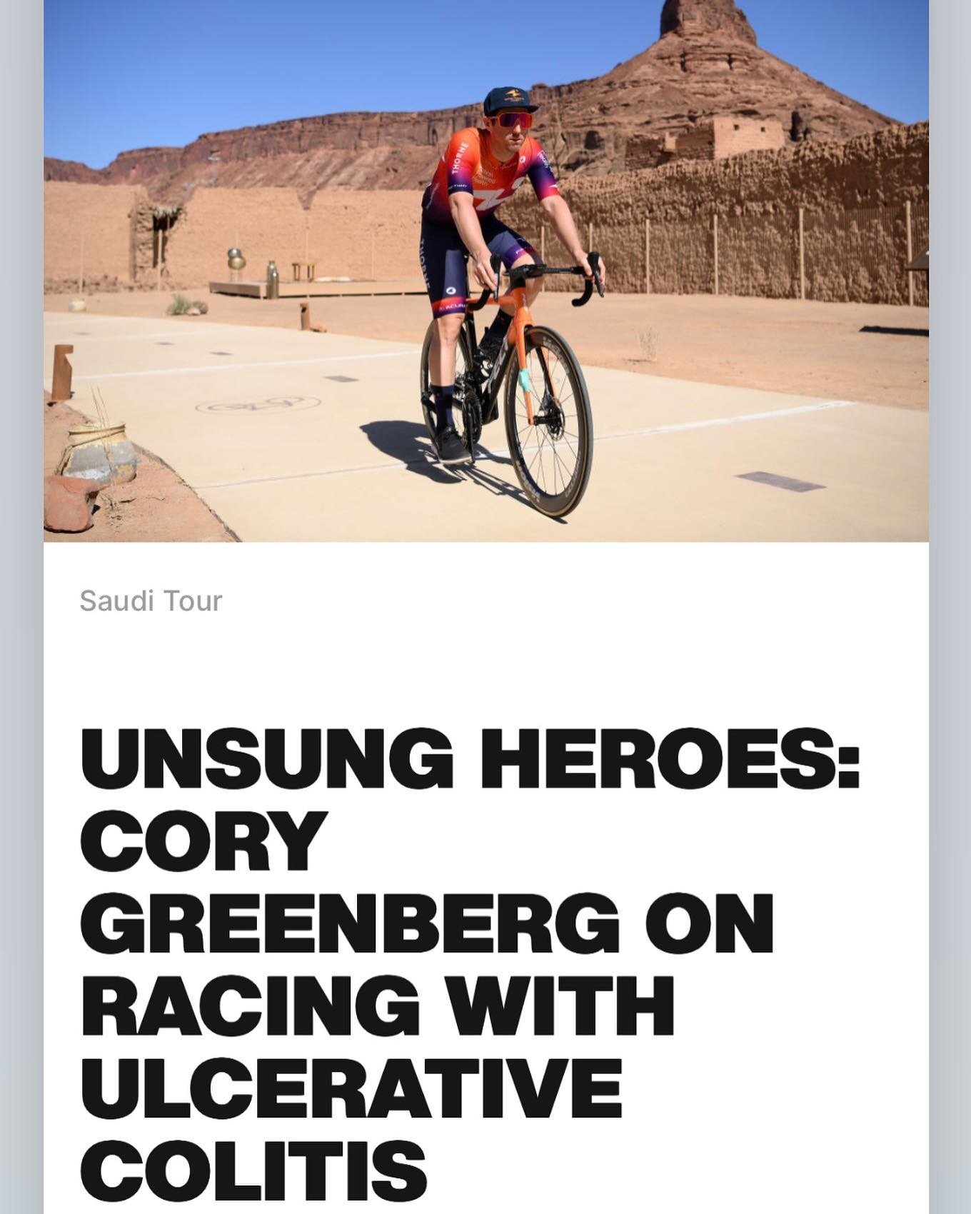 Ride4ibd makes it to @cyclingtips !! Read all about @corymike23 #ibd journey and his new team @hphcycling . Cory recently competed in Saudi Arabia, racing this years Saudi Tour . 

That&rsquo;s how we #Ride4IBD !!! 

Link to article in our bio 🔗 

#