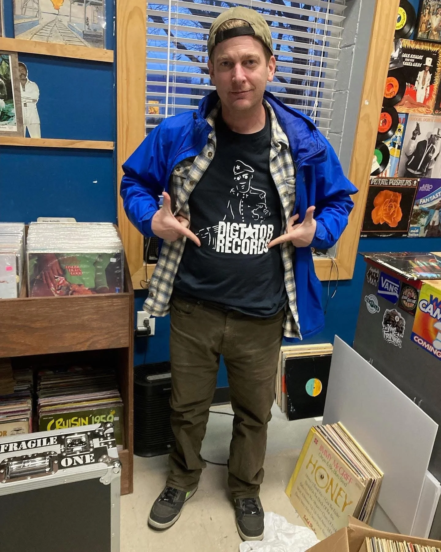 Harley wearing a Dictator Records T-Shirt.JPG