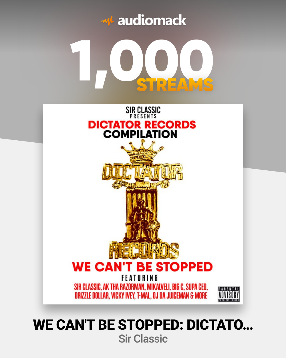 Sir Classic - We Can't Be Stopped