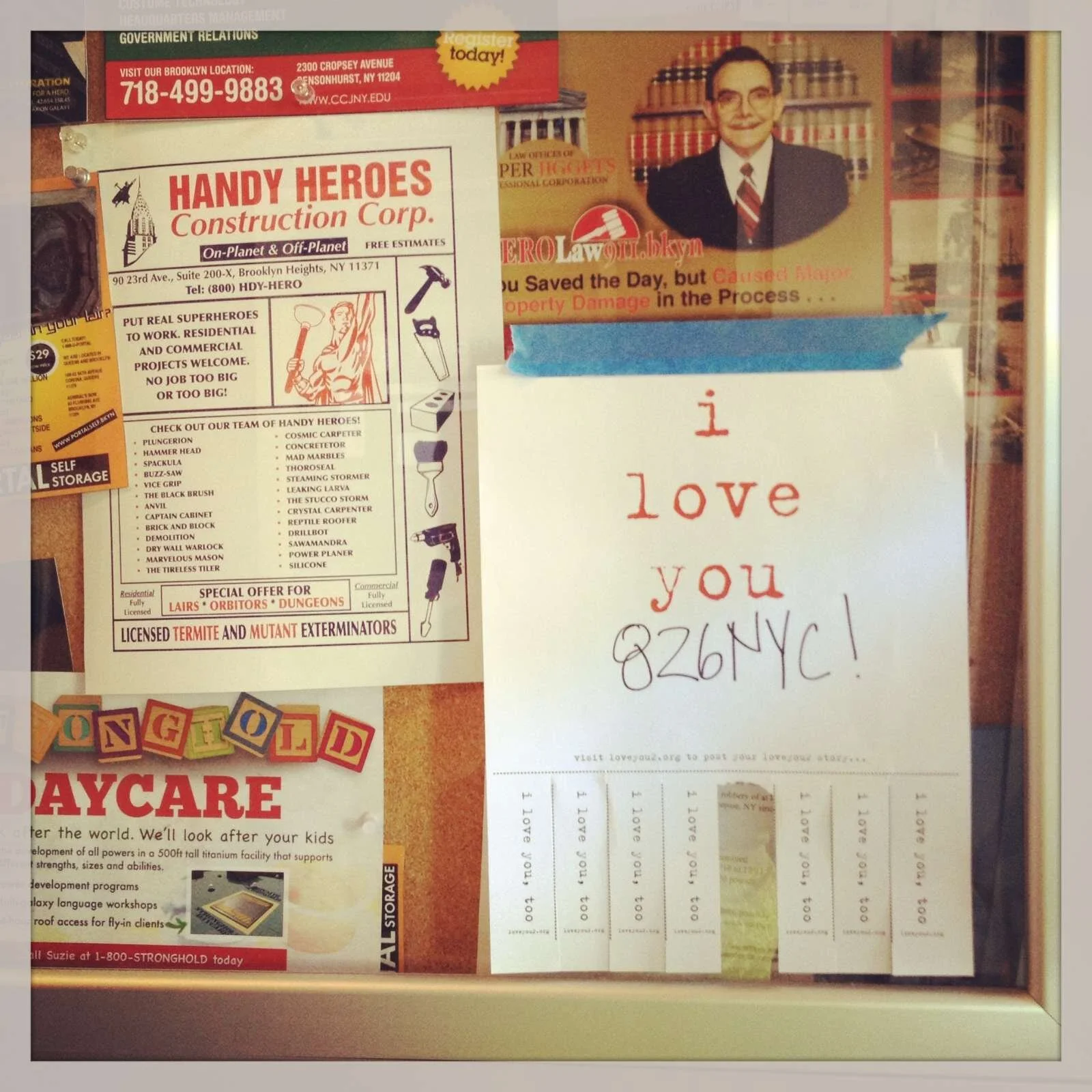 i love you 826 NYC