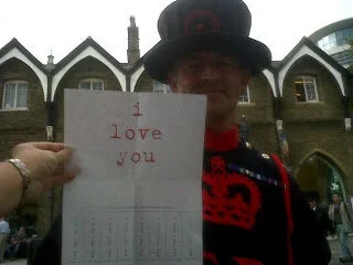 spreading the love at the tower of London