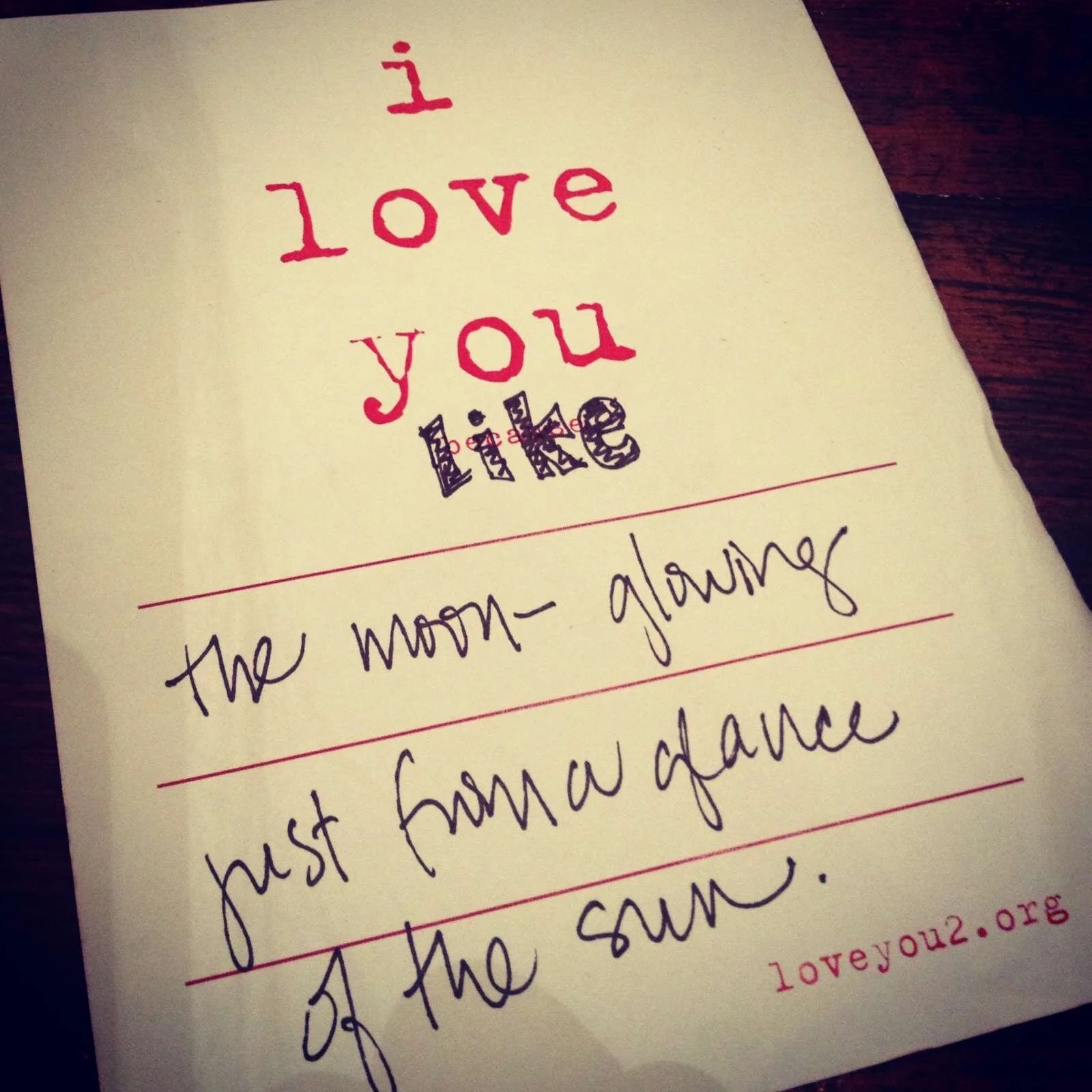 i love you like the moon