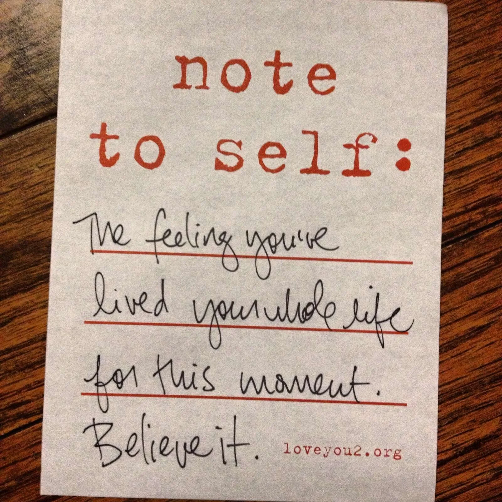 note to self: believe it