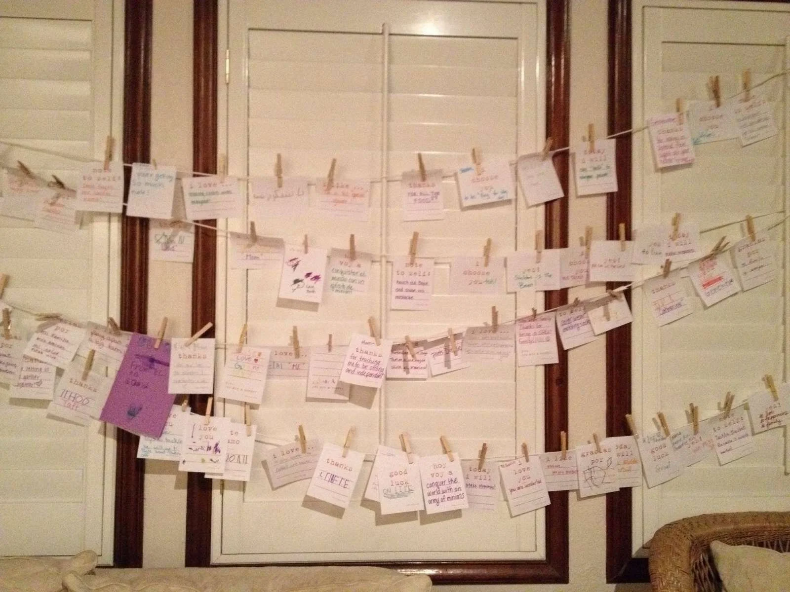 Giving thanks, memories and love notes