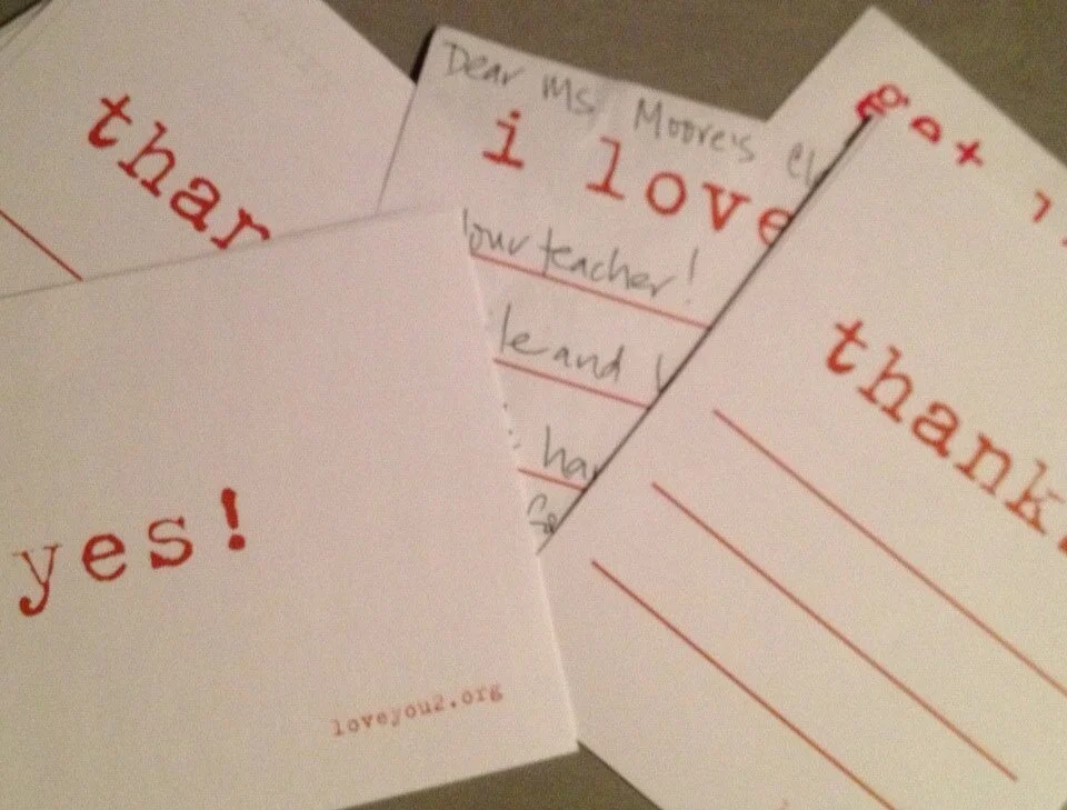 Ms. Moore's Room 512: "get love. give love." experiment.