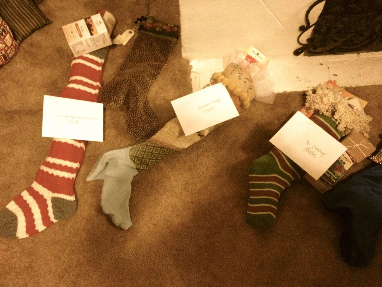 Letter in the stocking tradition
