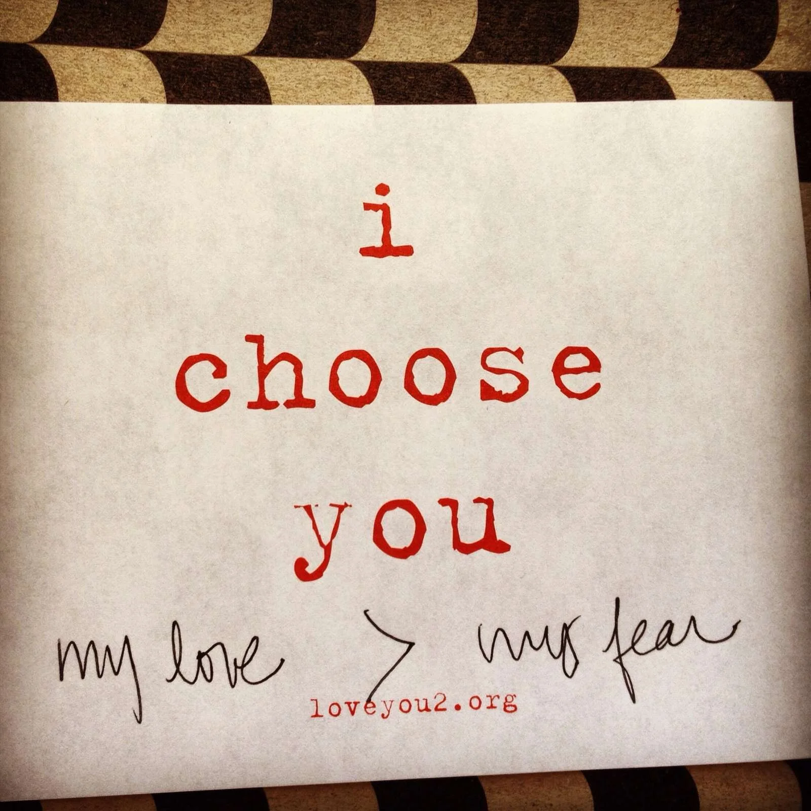 i choose you: my love &gt; my fear