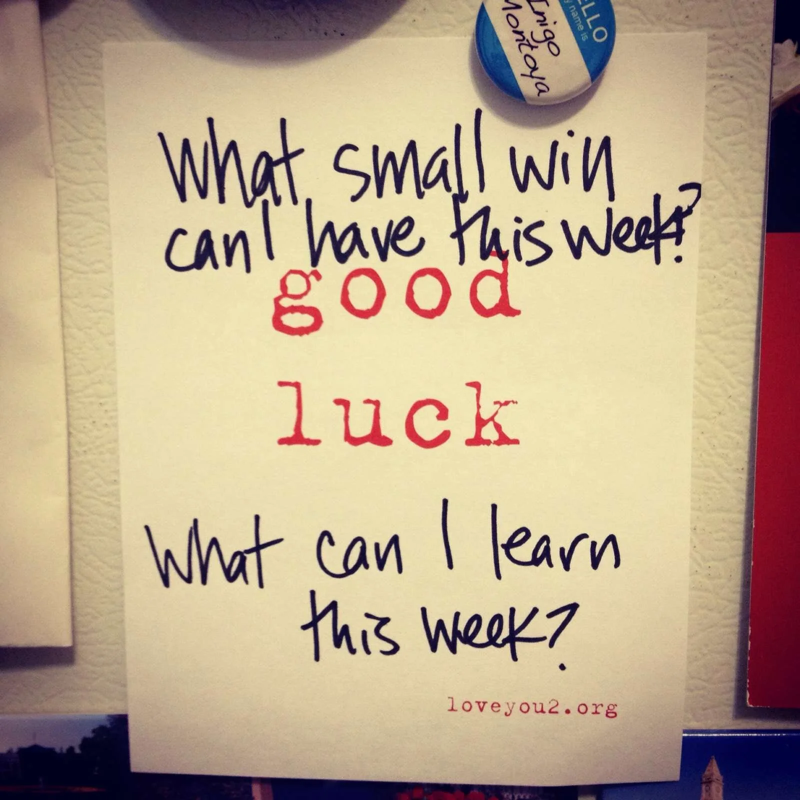 Good luck: hello opportunity