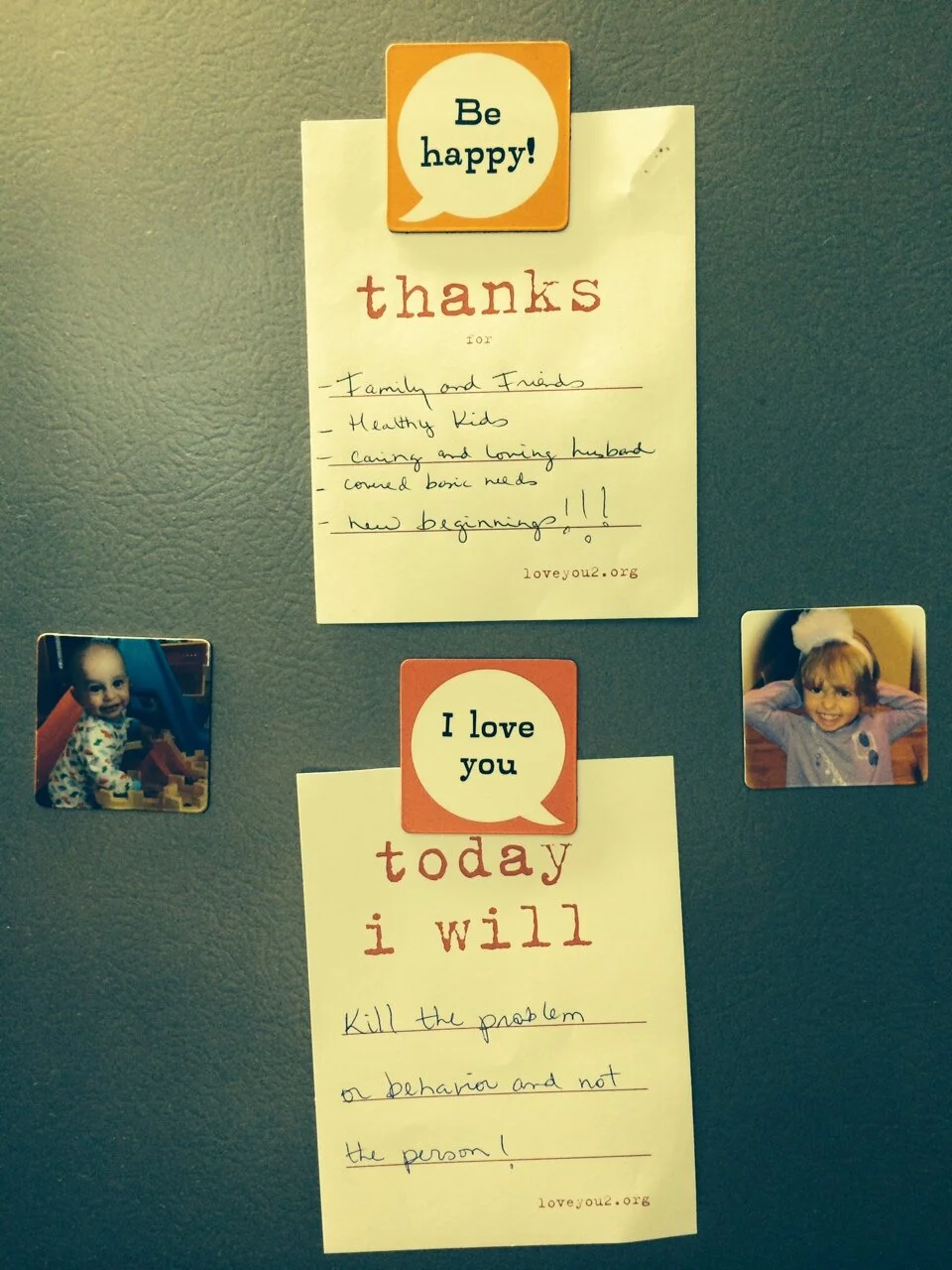 love notes on the refrigerator 