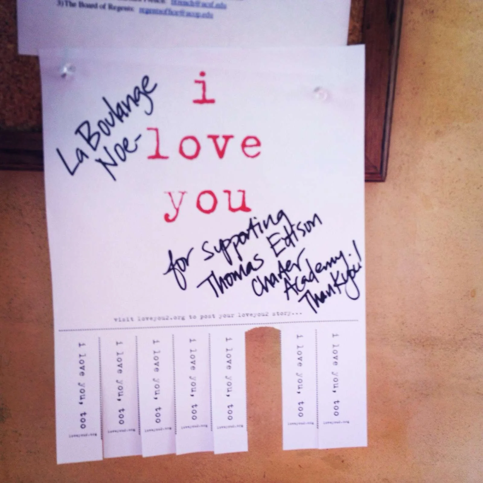 i love you: La Boulange Noe