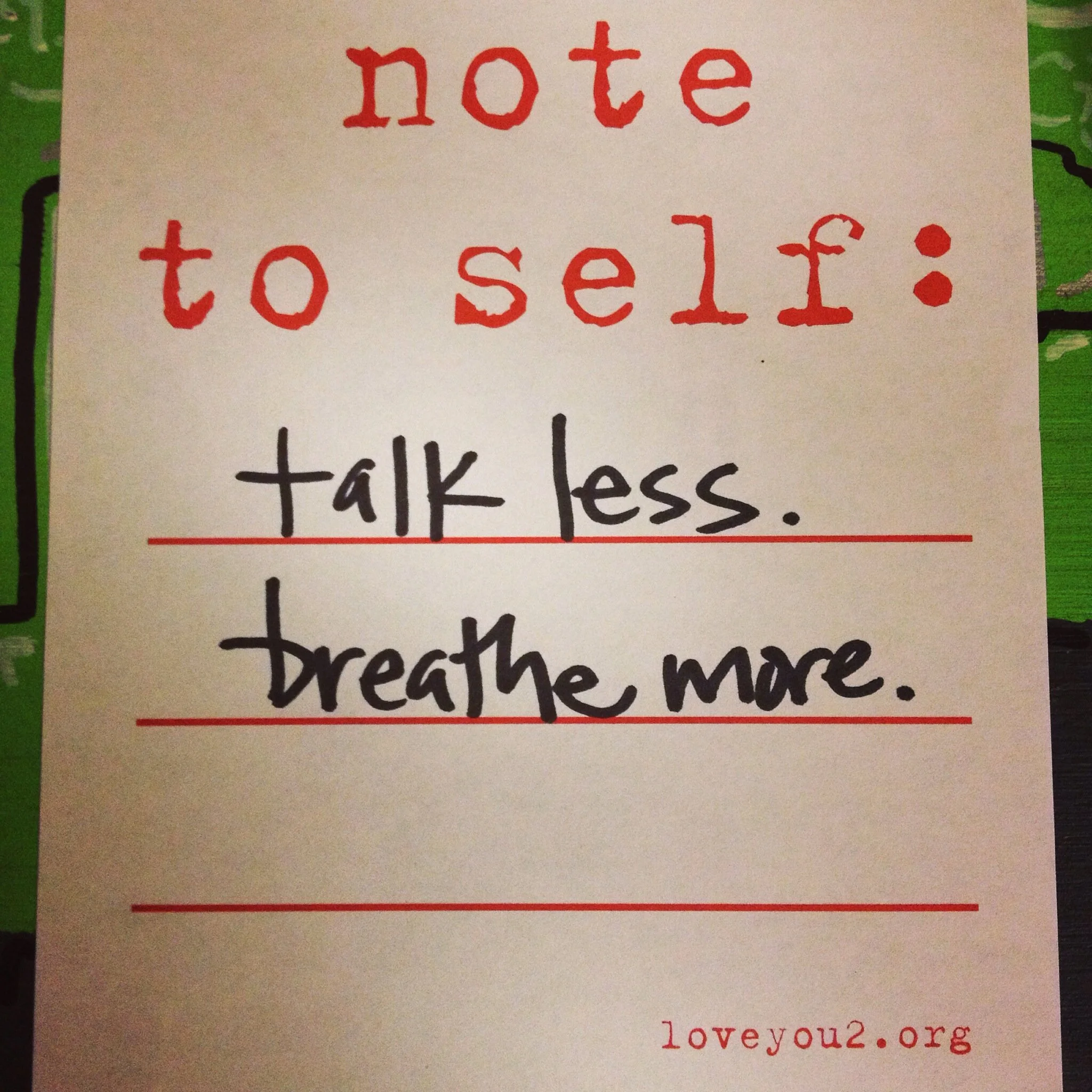 Note to self: make space