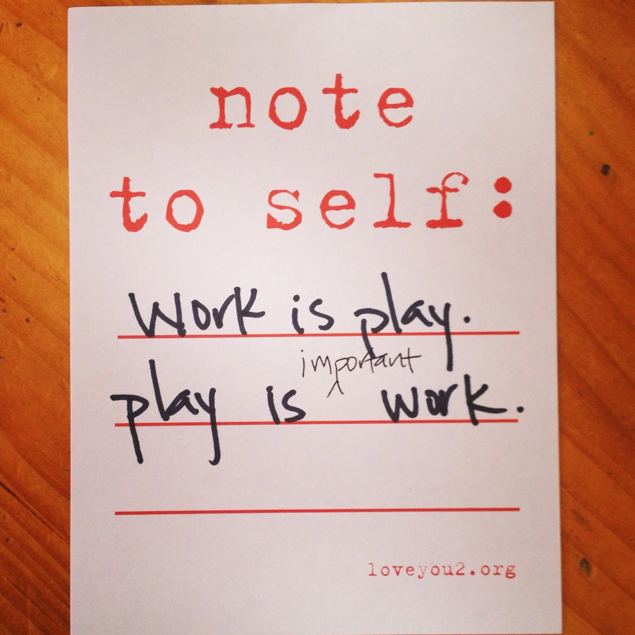 note to self: have fun