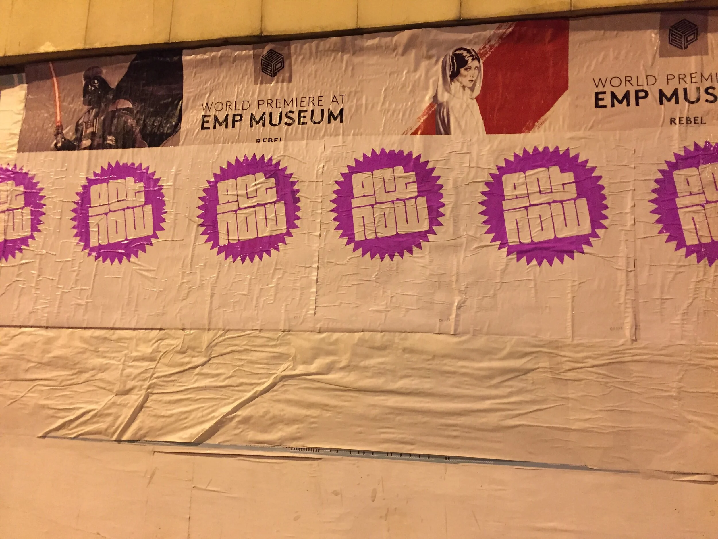 Learning to wheatpaste: My night with Act Now in Seattle