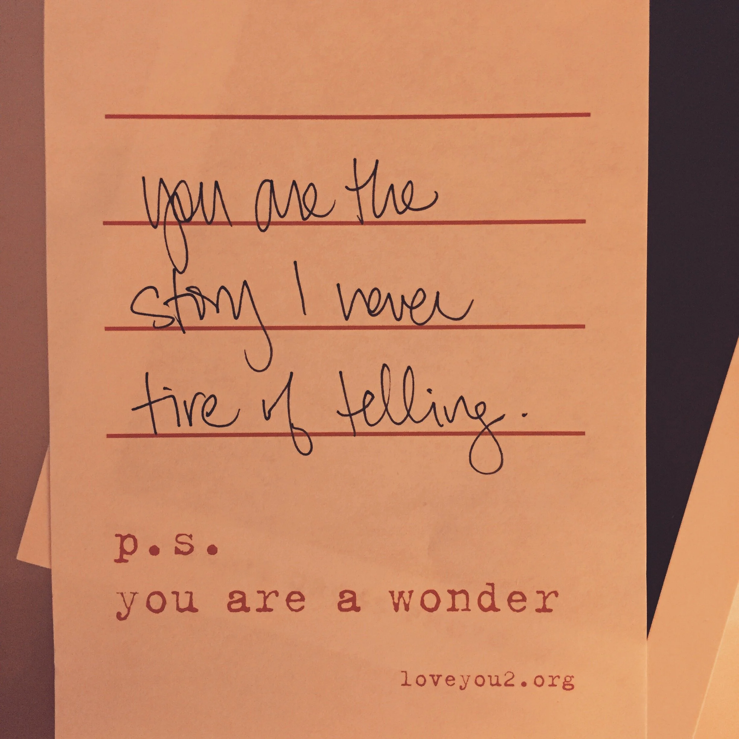 This story of you.&nbsp;