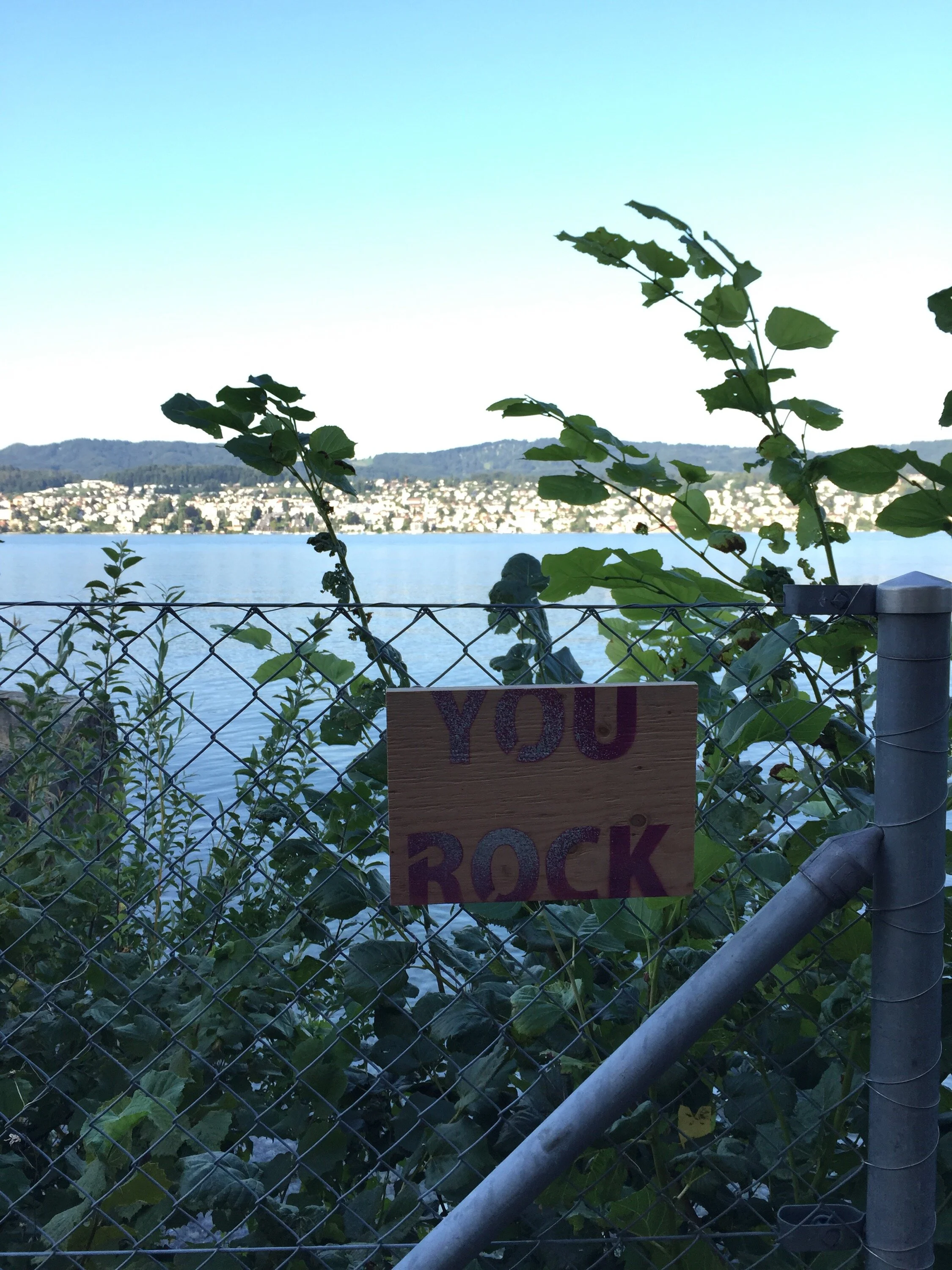 You rock: Kusnacht See, Zurich