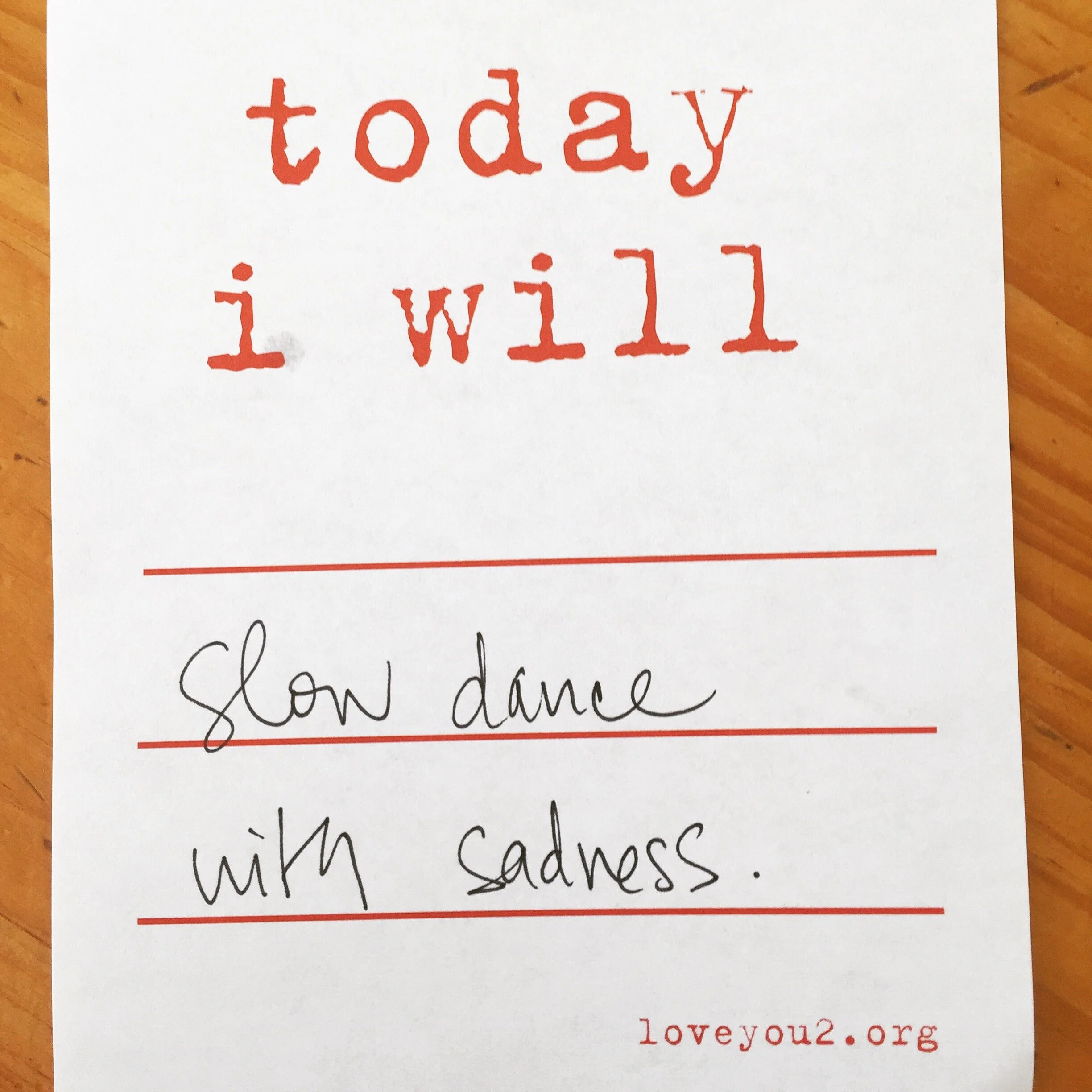 slow dance with sadness