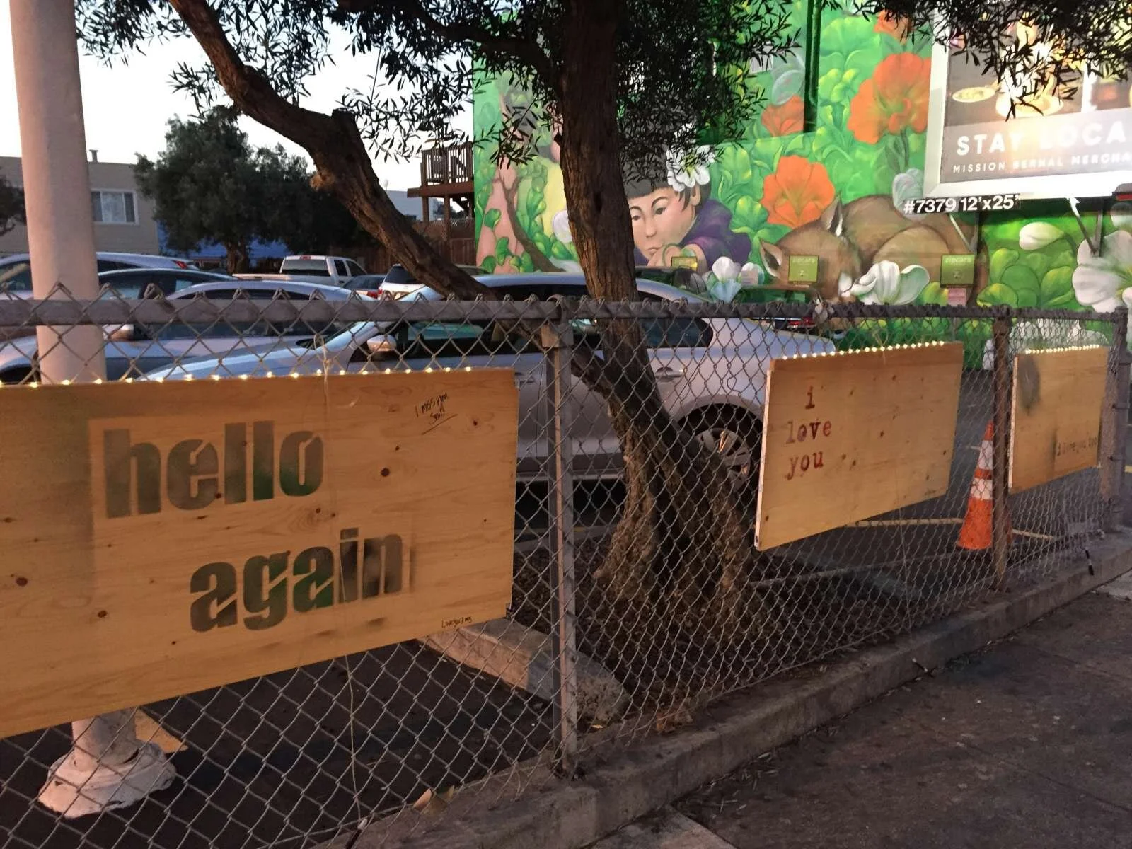 Mission Bernal Merchant Association Holiday Walk Installation (my love for you with lights!)