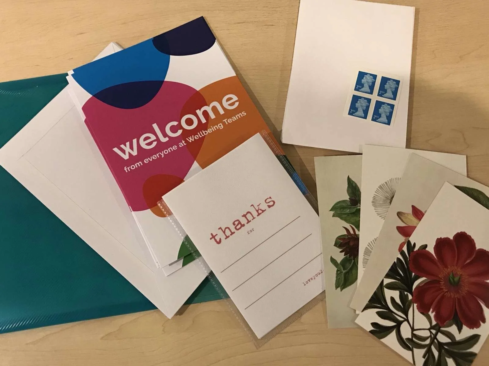 Helen Sanderson welcomes new team members with a bag of goodies.