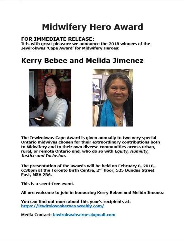 Iewirokwas Cape Award for Midwifery Heroes