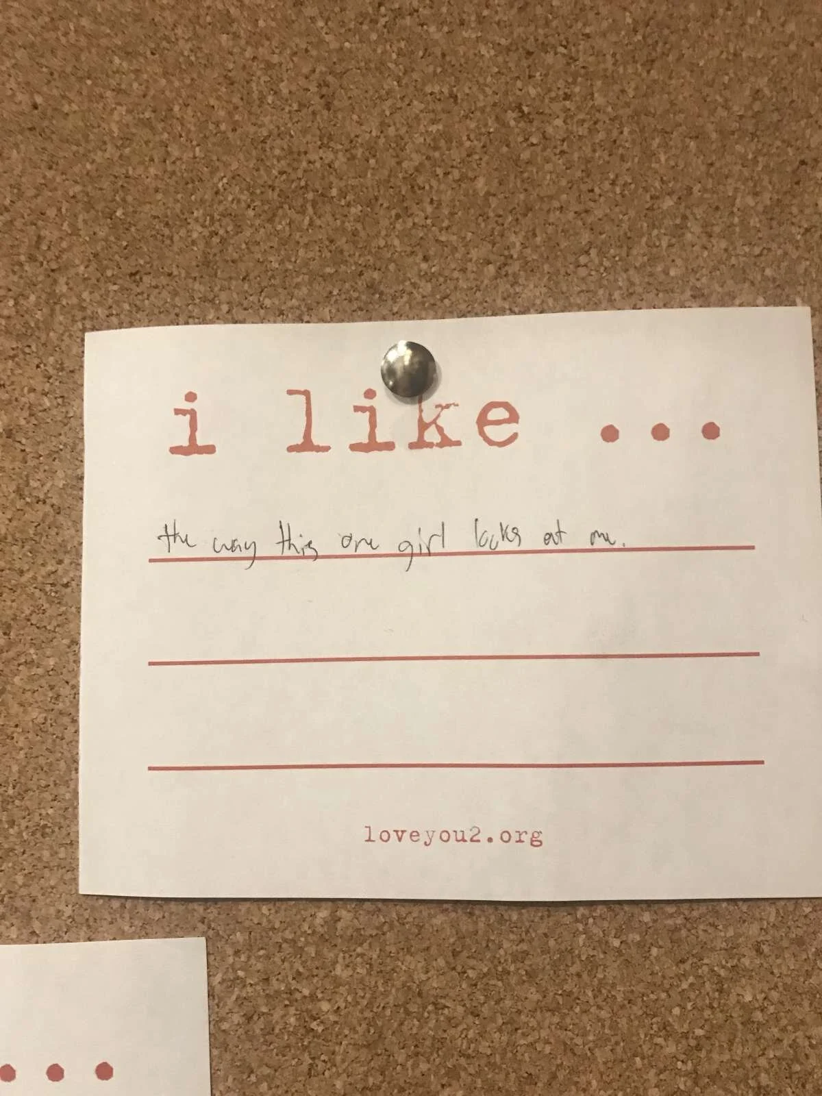 the way this one girl looks at me