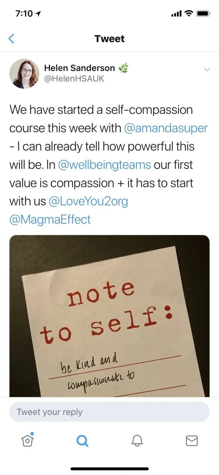 Wellbeing Teams: Compassion begins with us