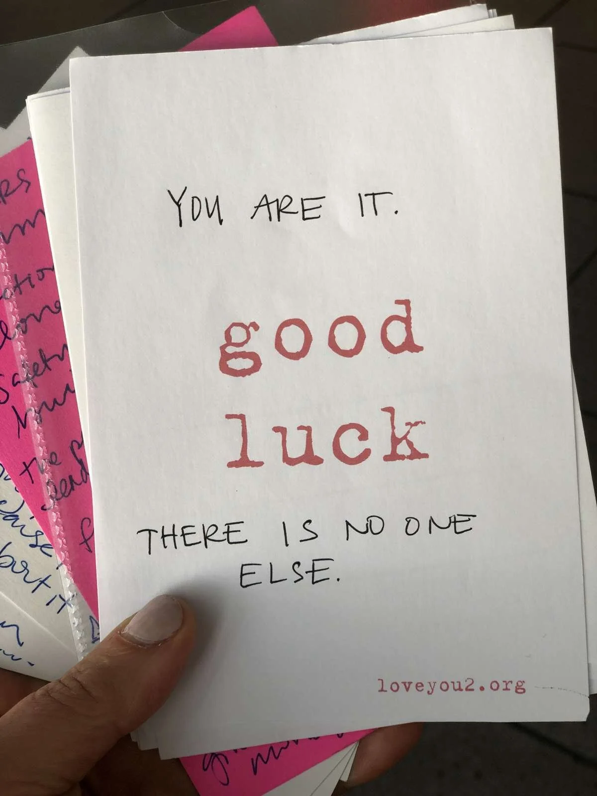 It is time to do the thing.