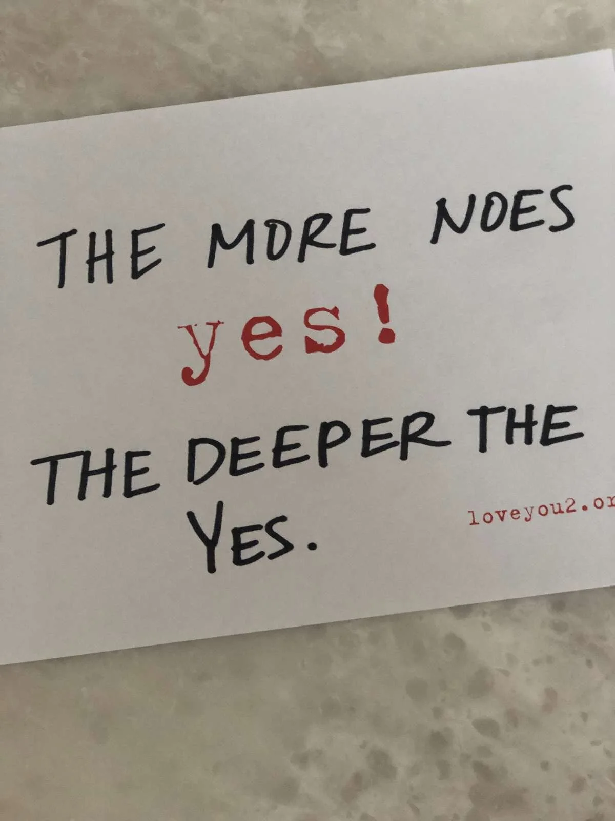 In search of the unstoppable yes.