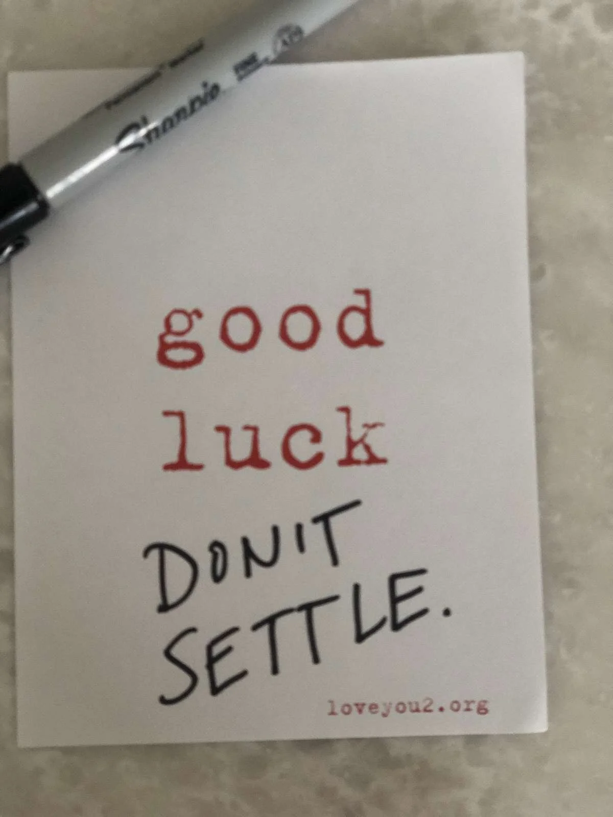 You know what you want.