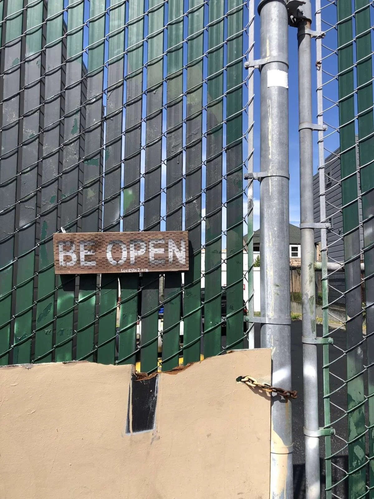 Noticing the space between us.