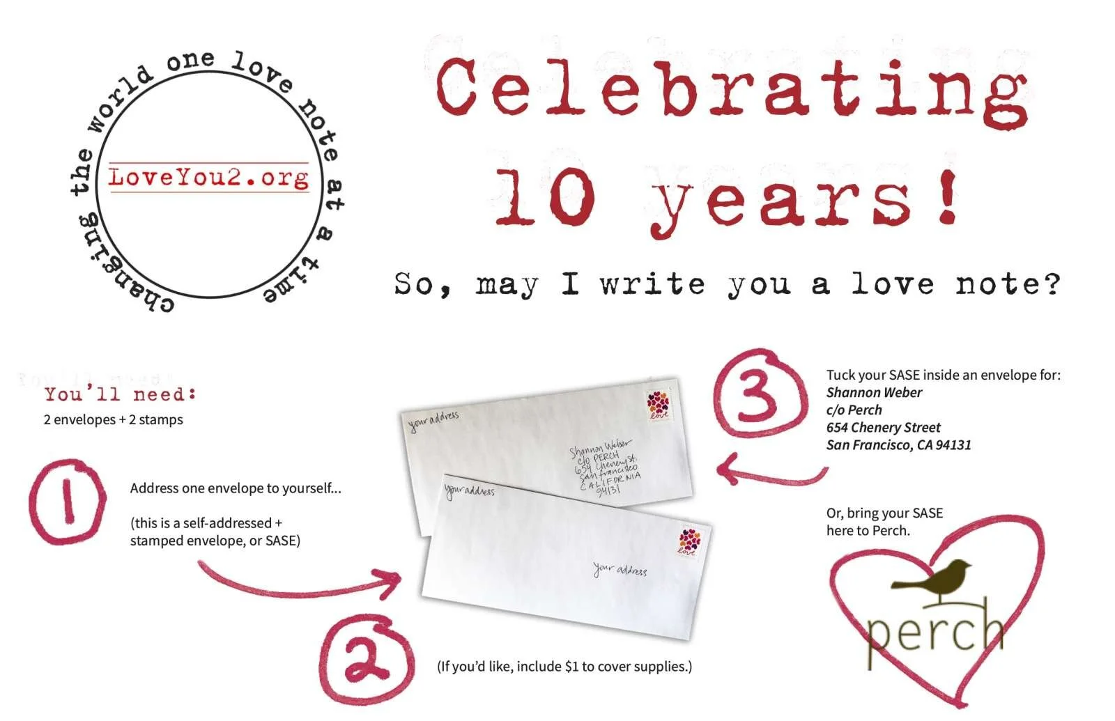 The envelopes are arriving at Perch!