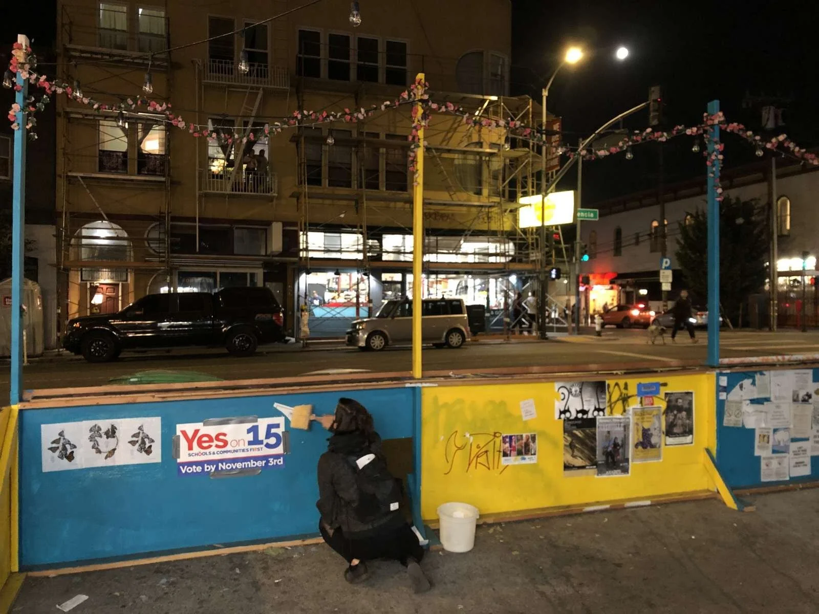 Renegade night time extravaganza: wheatpasting in the Mission