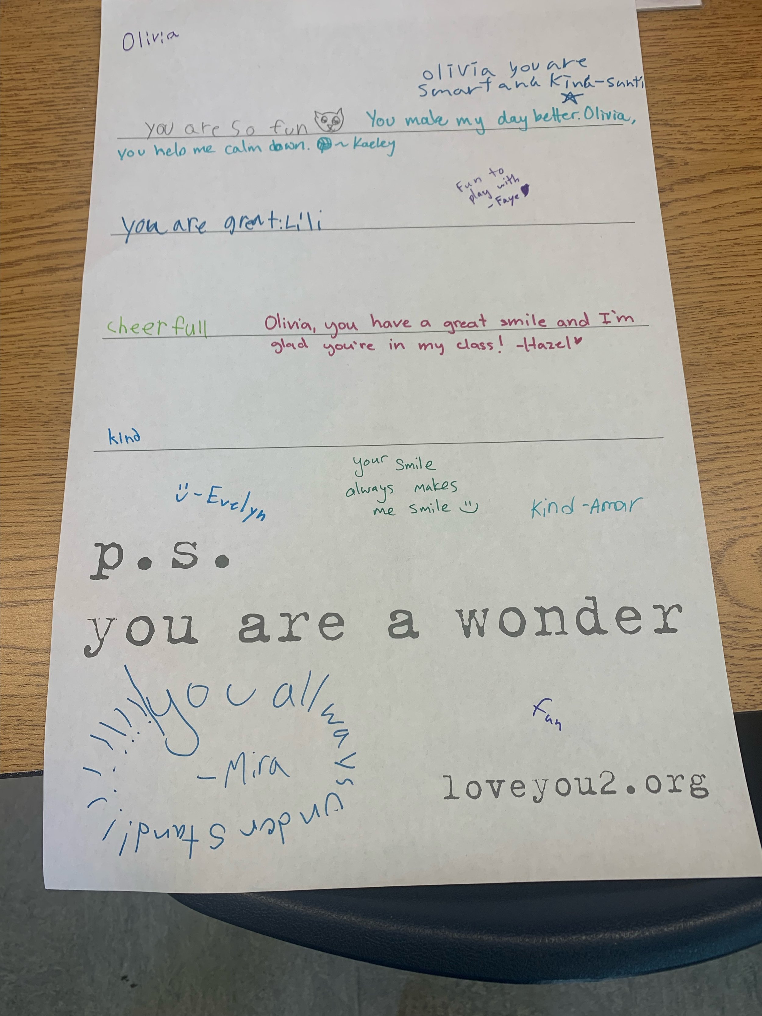 Giant love notes for Valentines Day.