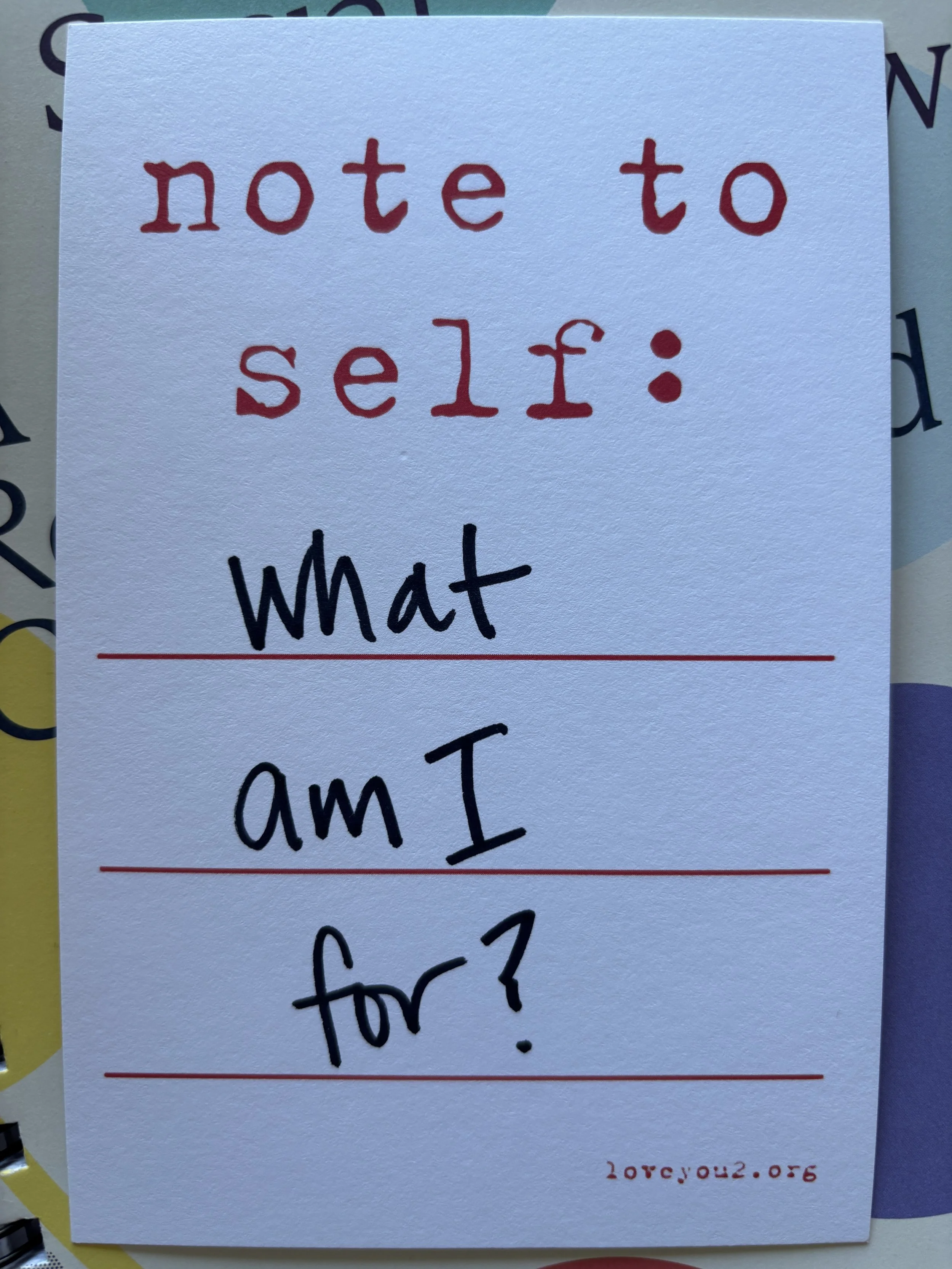 What are you for?