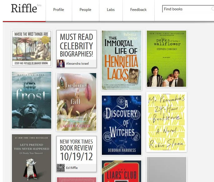 Riffle: It's Pinterest for Books
