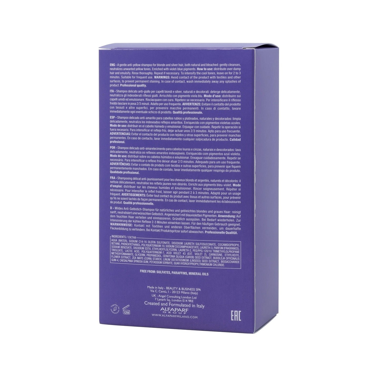 Semi Di Lino Blonde Anti-Yellow Purple Shampoo