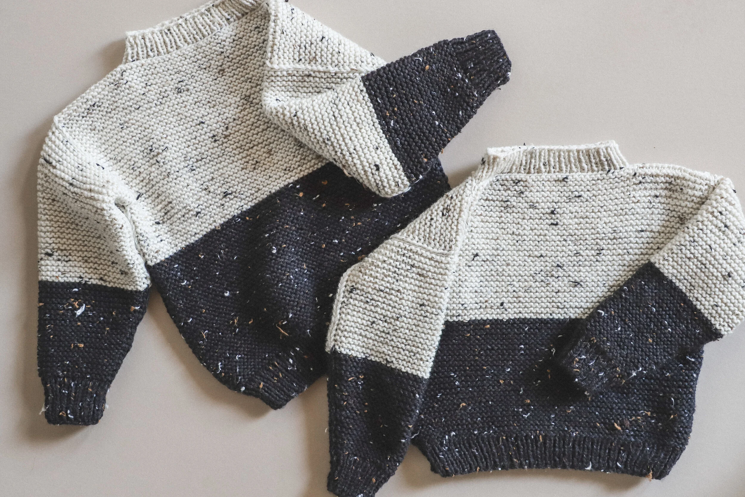 Long Double Colour Sweater The Two-Tone Sweater Pattern — LO RAIN