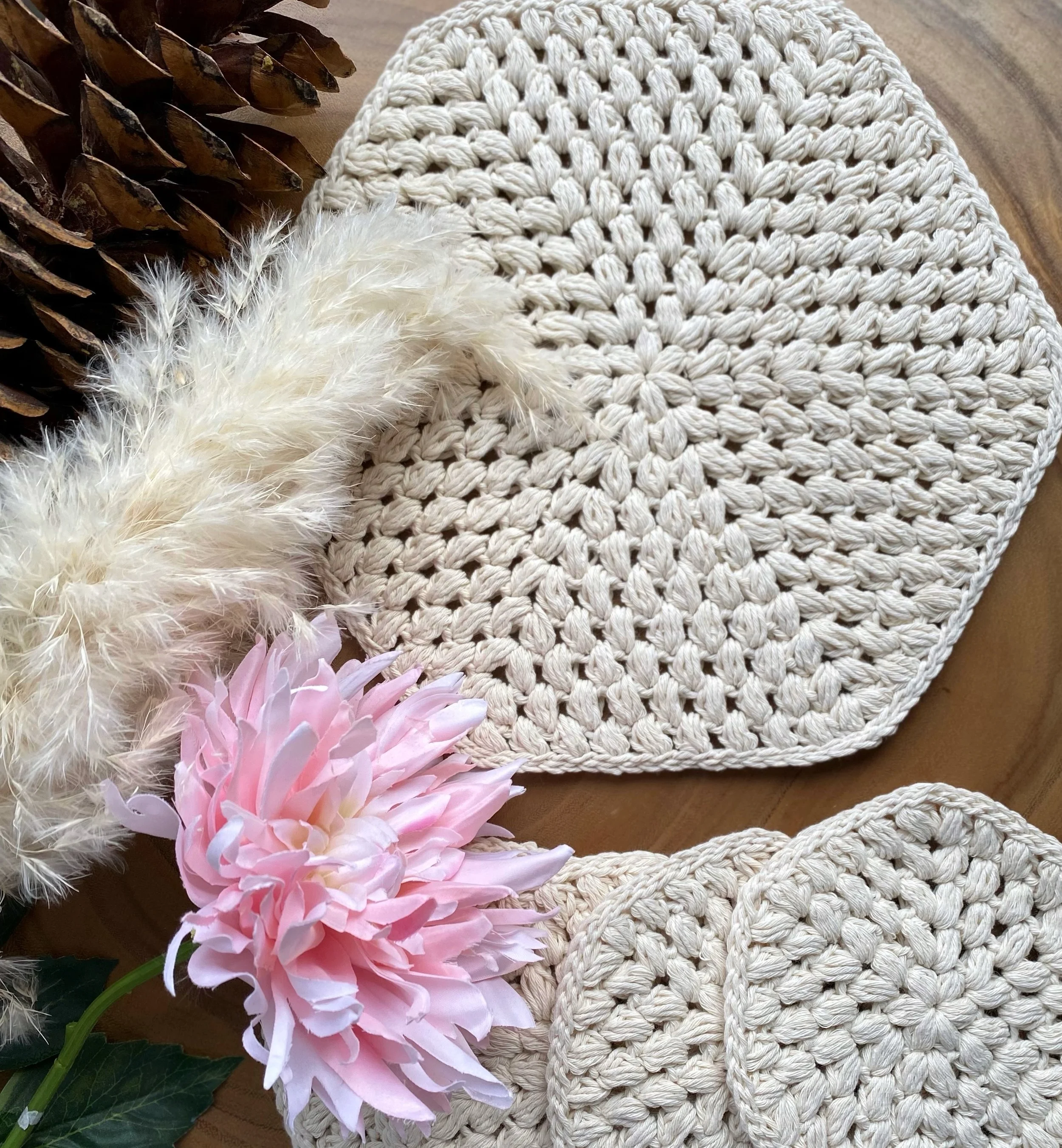 Crochet Puff Coaster Pattern