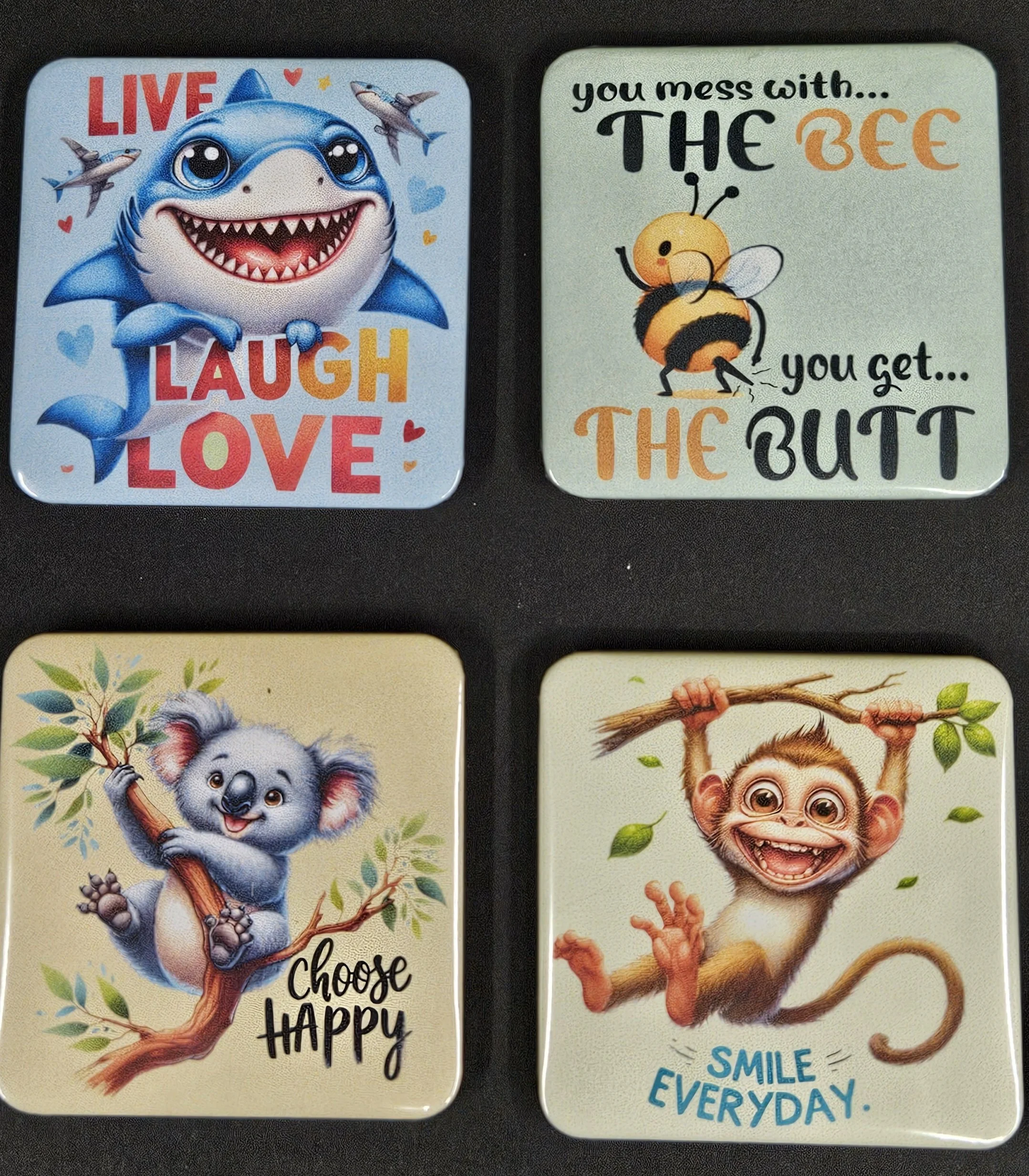 Set Of Four Refrigerator Magnets