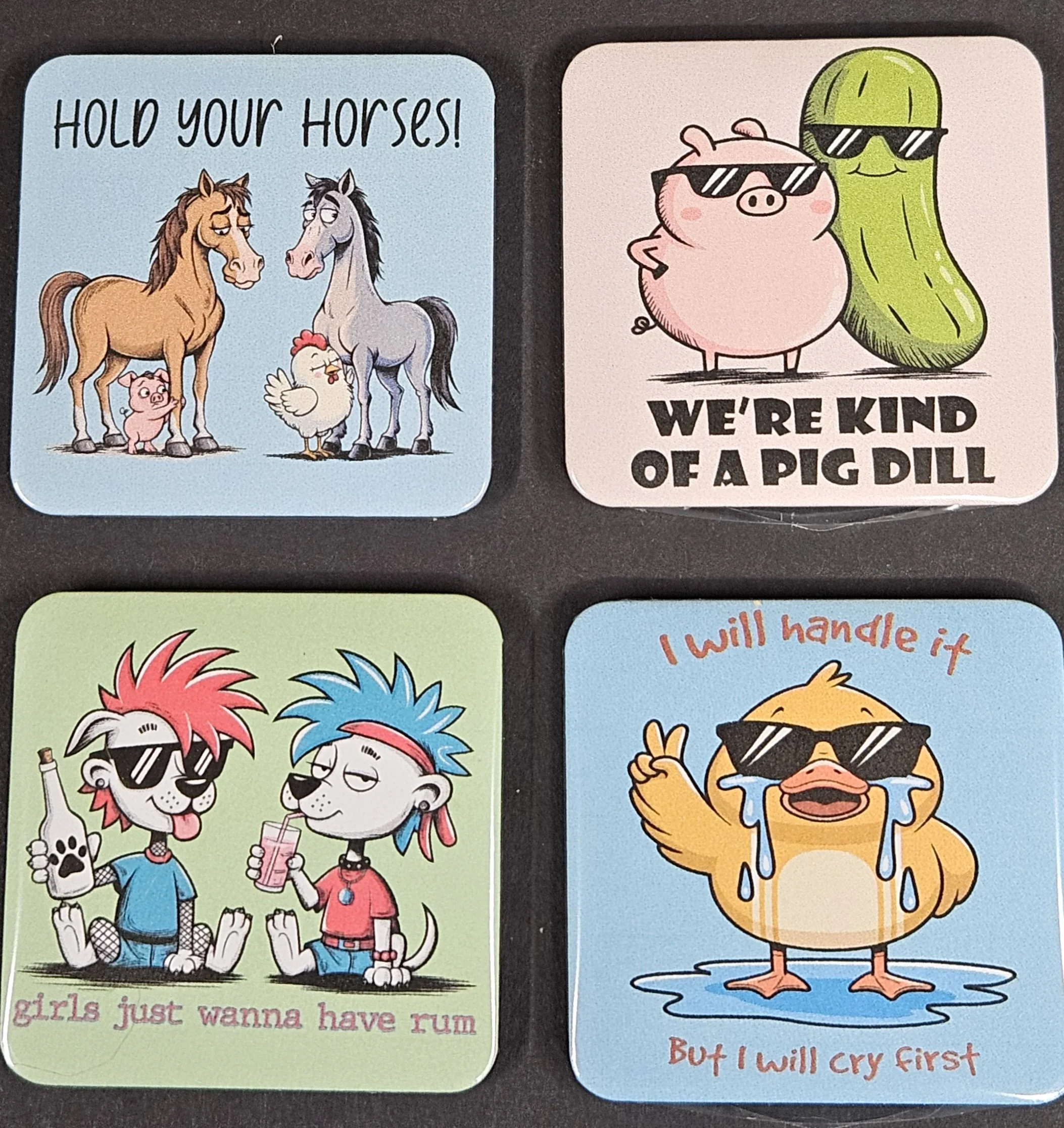 Set Of Four Refrigerator Magnets