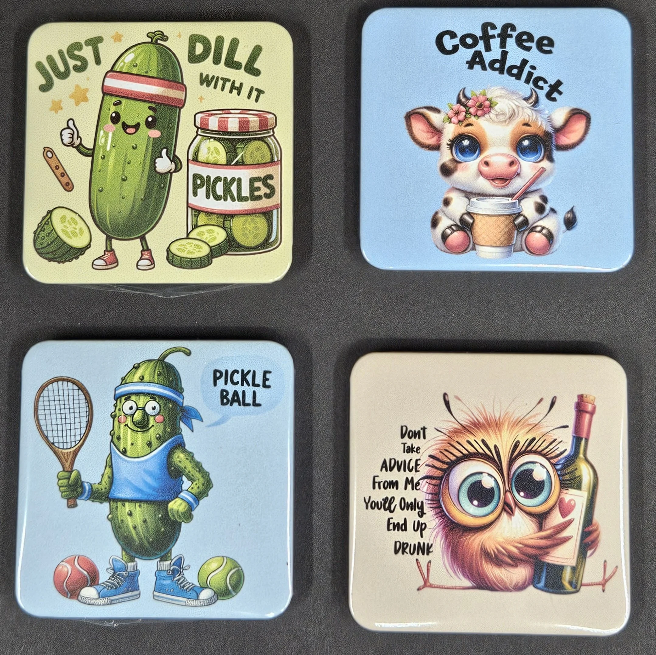 Set Of Four Refrigerator Magnets