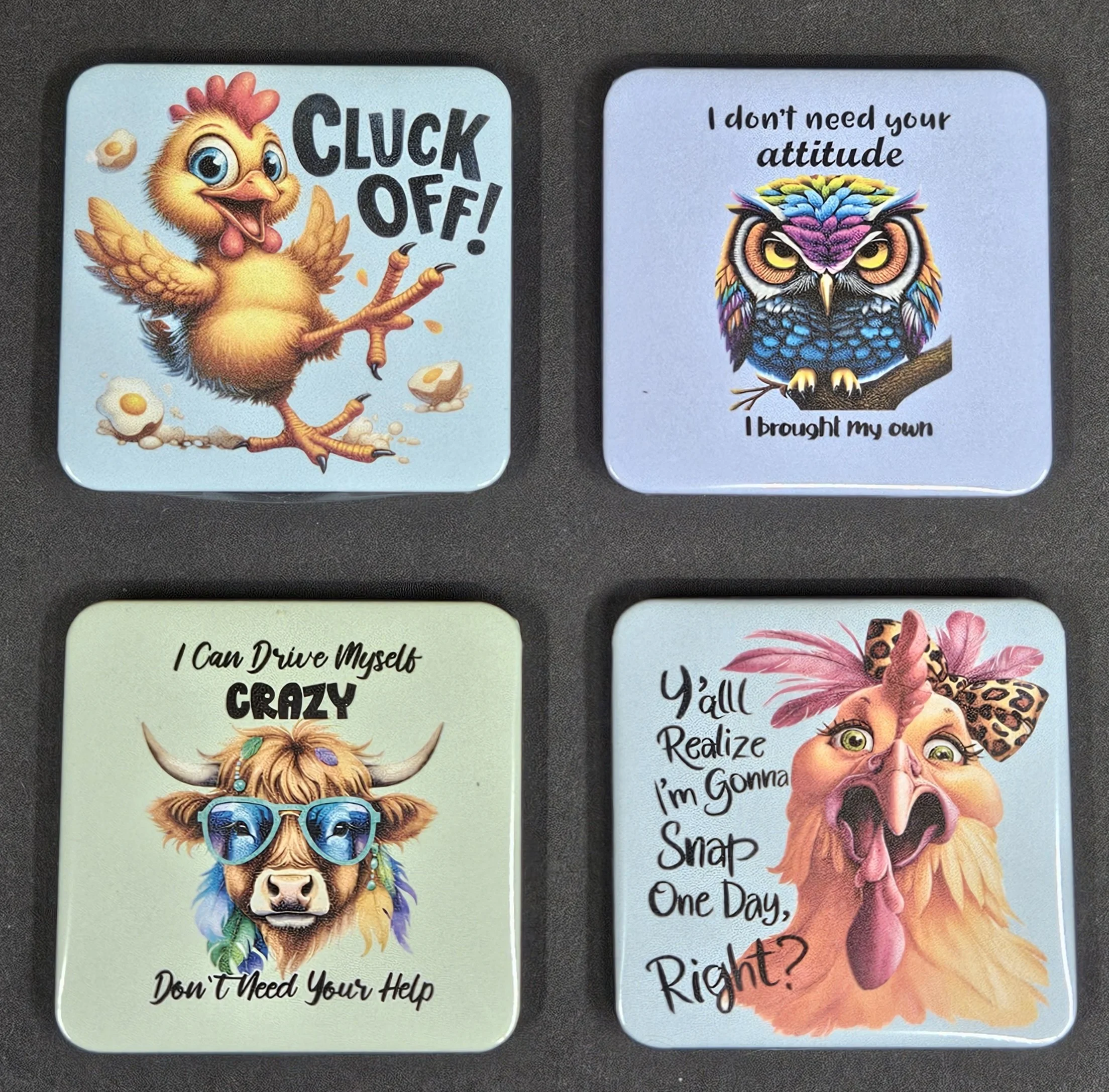 Set Of Four Refrigerator Magnets