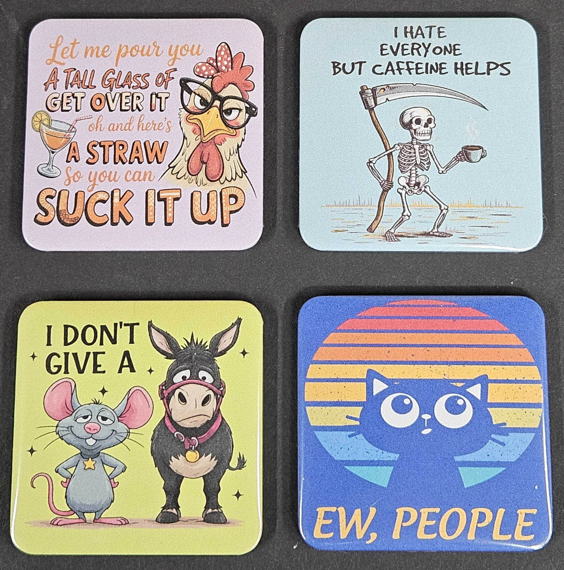 Set Of Four Refrigerator Magnets