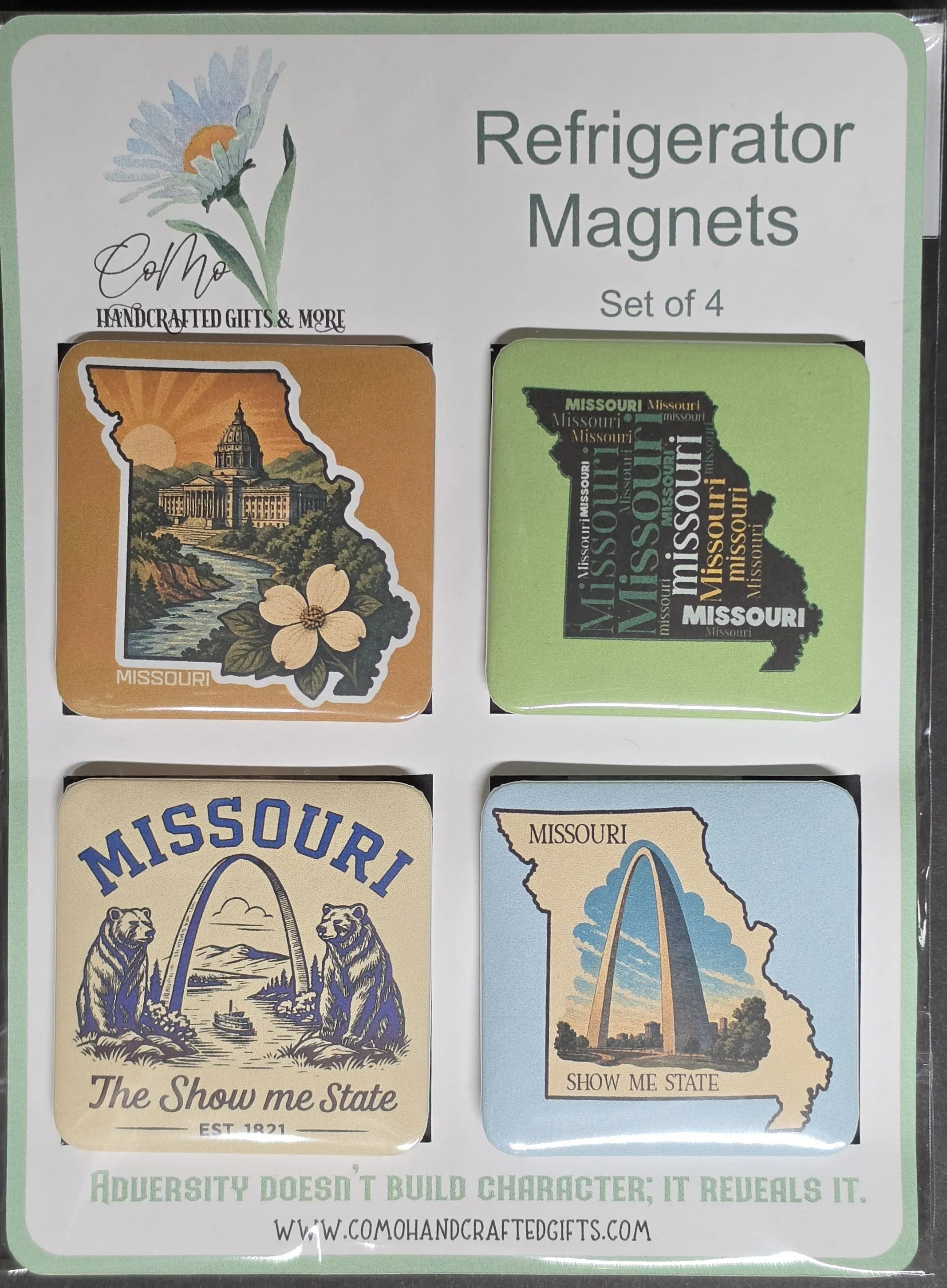 Set Of Four Refrigerator Magnets