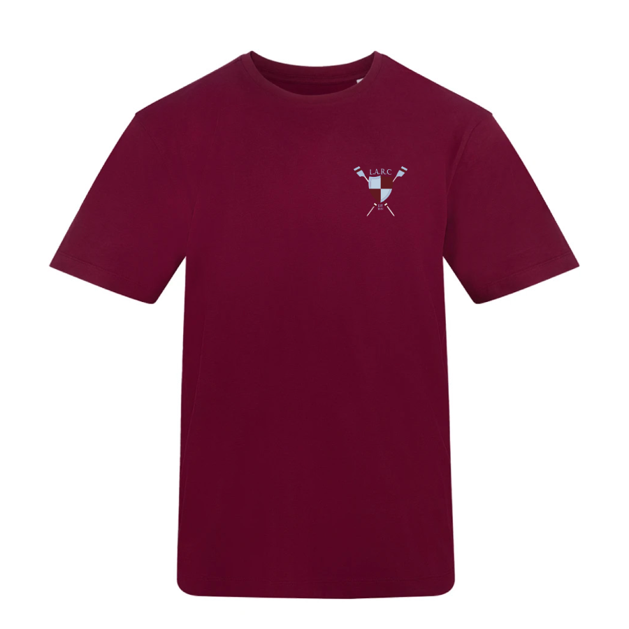 LARC-burgundy-t-shirt-front.png