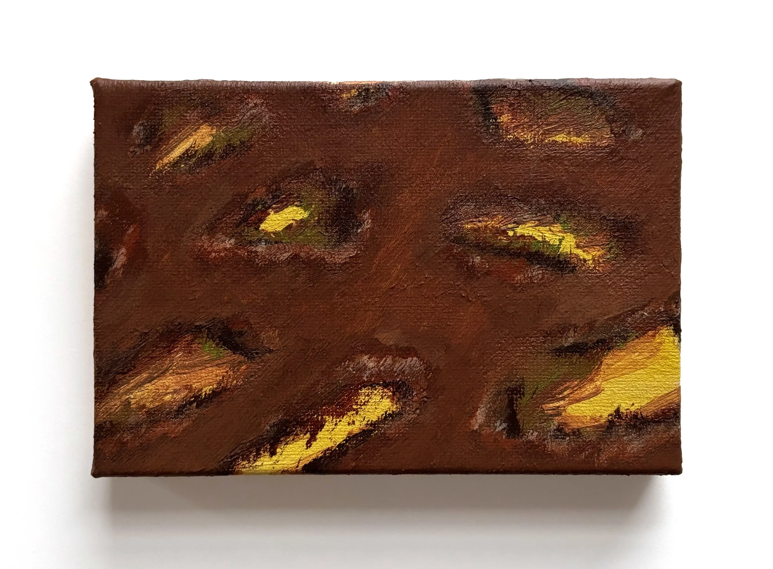 Speculation/acrylic on canvas/4x6 in./2025